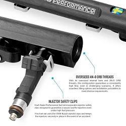 Nuke Performance Fuel Rail for Mercedes 4cyl M102 8v