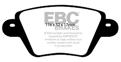 DP1543 Klocki hamulcowe ULTIMAX2 EBC Brakes Renault Kangoo Renault COMMERCIAL Kangoo