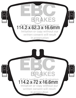 DPX2337 Klocki hamulcowe ULTIMAX2 EBC Brakes Mercedes-Benz EClass W213 E300 de TD EClass W213 E300e EClass W213 E350 TD EClass W213 E350e EClass Cabriolet A238 E350 TD 4Matic EClass Estate S