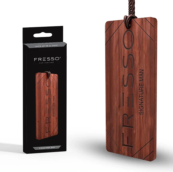 FRESSO Signature Man elegancka drewniana zawieszka zapachowa