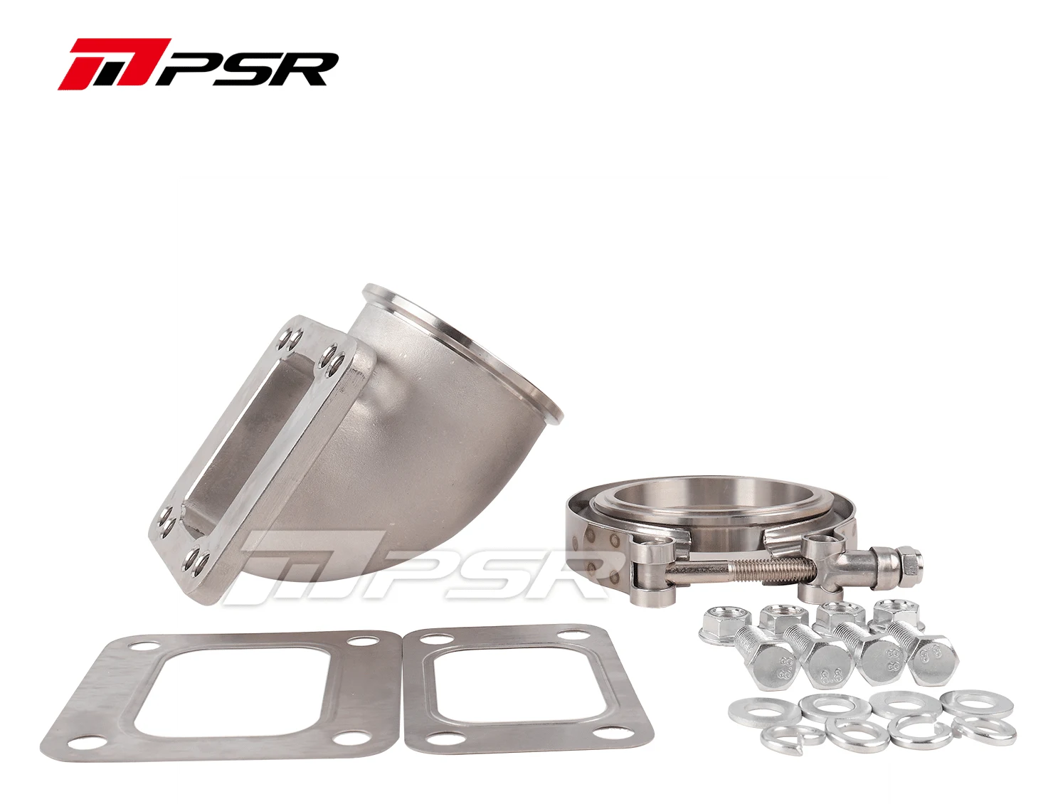 Pulsar PSR 90 Degree Elbow Adapter T3 / T4 3" V-Band Stainless Steel