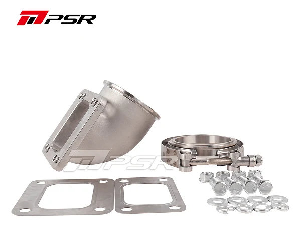 Pulsar PSR 90 Degree Elbow Adapter T3 / T4 3" V-Band Stainless Steel