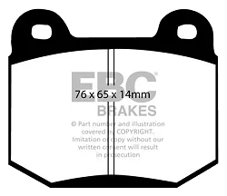 DP51538NDX Klocki hamulcowe BLUESTUFF NDX EBC Brakes Mitsubishi Lancer Evo 6 Lancer Evo 7 Lancer Evo 8 Lancer Evo 8 FQ-400 Lancer Evo 9 Lancer Evo 9 FQ-360 Mitsubishi Lancer Evolution Lancer