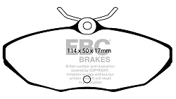 DP41221R Klocki hamulcowe YELLOWSTUFF EBC Brakes Ford Thunderbird Jaguar Lincoln LS Ford Thunderbird Jaguar S-Type Lincoln LS SType