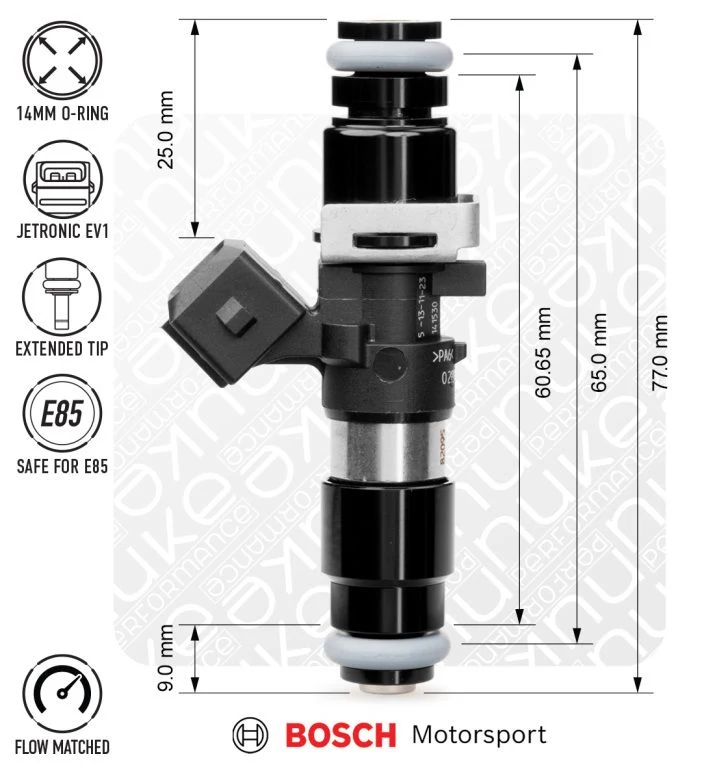 Nuke Performance Bosch Wtryskiwacze Bosch 980cc 65mm EV14L komplet 4 szt. flow matched