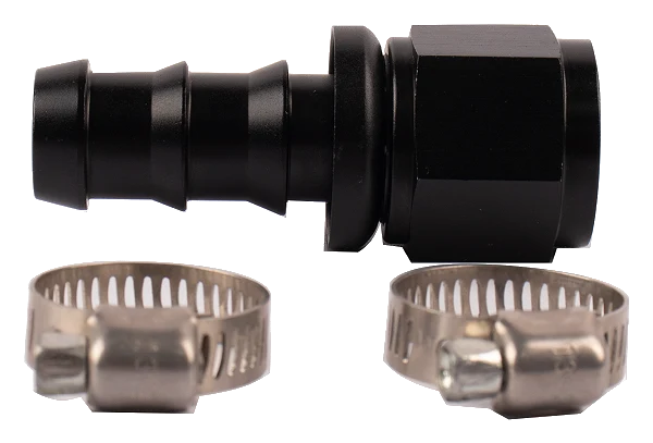 Złączka przewodu Pulsar PSR Push Lock Barb 10AN prosta aluminium z obejmami