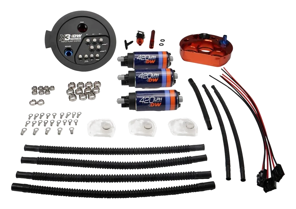 Fuel Pump Module X3 Series with Triple DW420 Pumps DeatschWerks for Toyota Supra A90 and BWM M3 / M4