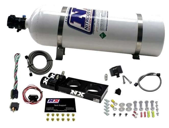 3 Valve Plate System with 15Lb Bottle for Ford Mustang 4.6L (35-150Hp) Nitrous Express NX 20947-15