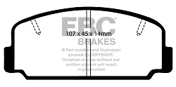 DP323 Klocki hamulcowe ULTIMAX2 EBC Brakes Daihatsu Charmant Toyota Carina TA10 TA12 Carina TA40 Carina TA47 Celica TA22 Celica TA23 Celica TA40 Corolla KE20 Corolla KE25 Corolla TE25 Coroll