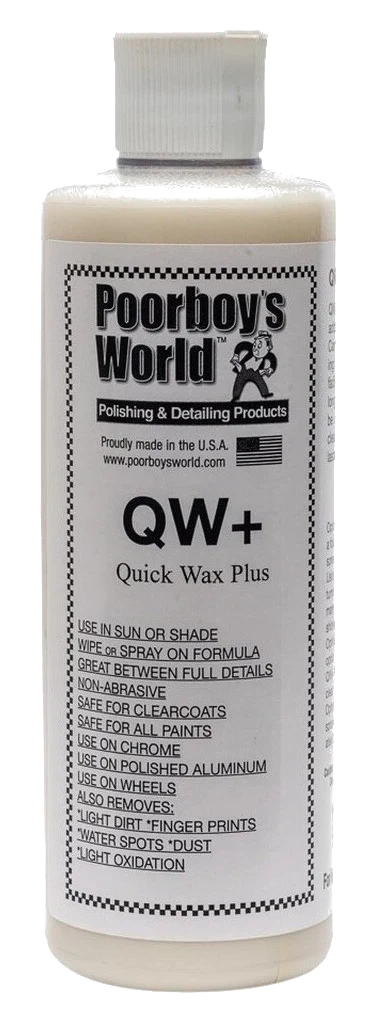 POORBOY'S WORLD Quick Wax Plus QW+ wosk i quick detailer blask i ochrona lakieru 473ml