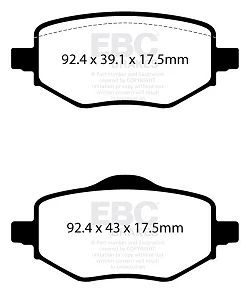 DP42442R Klocki hamulcowe YELLOWSTUFF EBC Brakes Citroen C4 3rd Generation DS DS3 Crossback Opel Corsa F Peugeot 2008 SUV Mk2 208 Mk2 VAUXHALL Corsa F