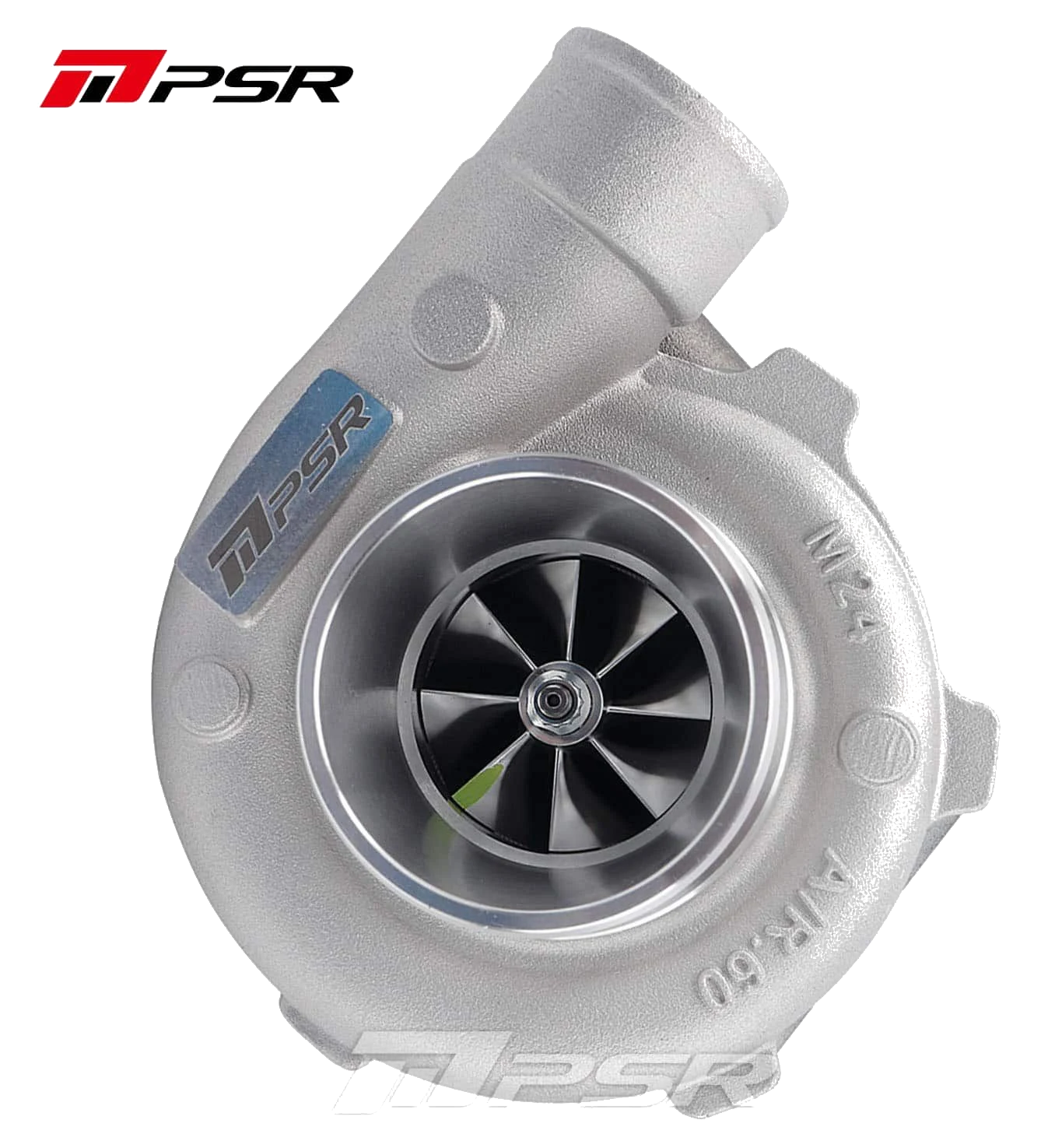 Turbosprężarka PSR 3071 Gen2 Compact Dual Ball Bearing T51R Mod Dual V-Band 0.72 A/R IWG Billet Actuator 11.6psi PSR Logoed