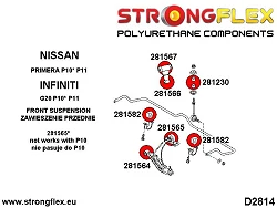 281582B: Tuleja stabilizatora przedniego Nissan Primera P10