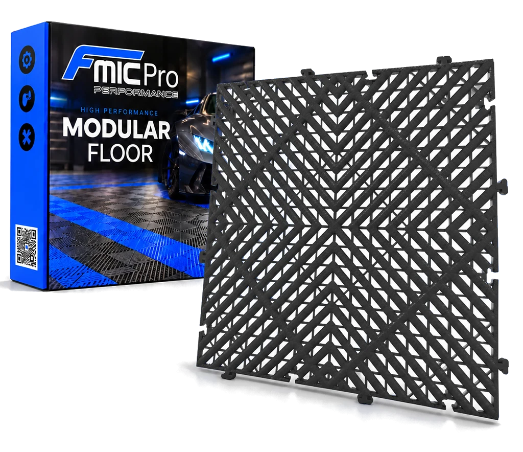 Podłoga modułowa panelowa FMIC.Pro do garażu warsztatu 40x40cm 20mm Szary