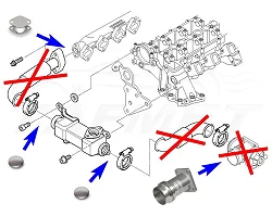 Zamiennik zaworu EGR BMW z silnikiem 3.0 D M57N - F_EGR_17/KZU