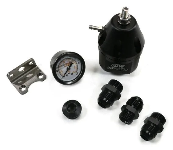 DeatschWerks DWR2000 AFPR Pressure Gauge 10AN FIttings Anodized Black