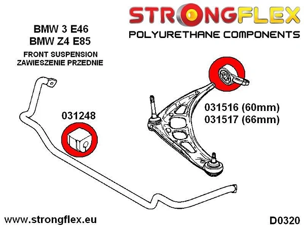 036238B: Kompletny zestaw zawieszenia BMW E46 M3 BMW e46
