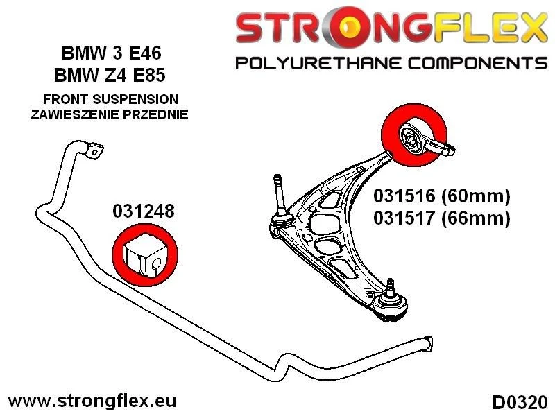 036238B: Kompletny zestaw zawieszenia BMW E46 M3 BMW e46