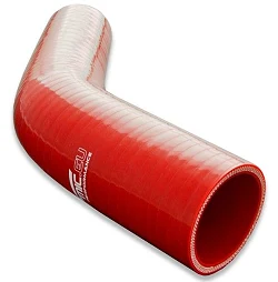 Silikonowe kolanko redukcyjne 45' 76/89mm Czerwony - 004576/89-R