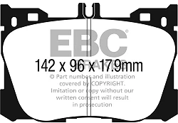 DP63070 Klocki hamulcowe GREENSTUFF EBC Brakes Mercedes-Benz Mercedes-Benz C450 AMG W205 GLC 43 AMG CoupeC253 GLC350e SUVX253 GLC 43 AMG SUVX253 GLCClass X253 GLC 43 AMG GLCClass X253 GLC220