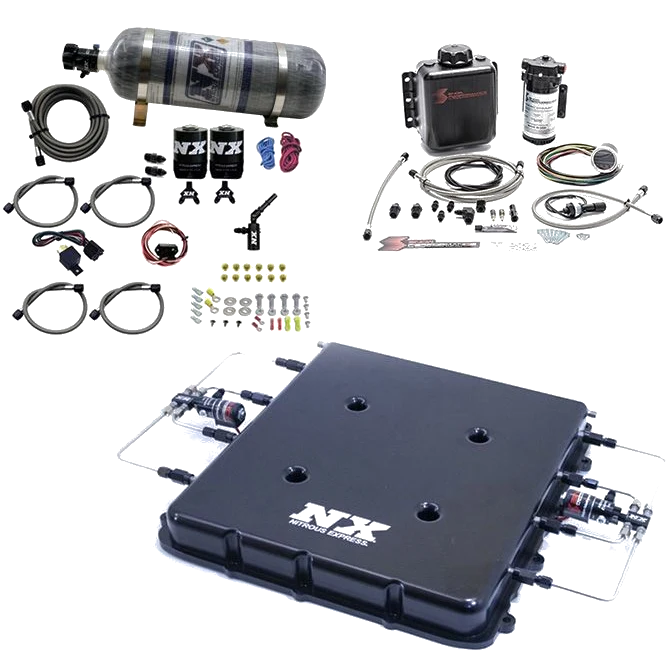 Nitrous and Water Methanol System with Billet LT4 Supercharger Lid 12LB Nitrous Express NX 20939BMF-12