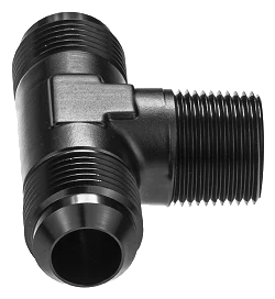 Adapter Trójnik Męski/Męski/Męski AN12 - 3/4 NPT - AN12 Czarny