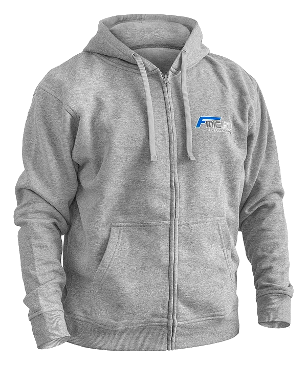 Bluza z kapturem FMIC.EU rozpinana XL szara - BLUZA-Z/XL