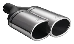 Uniwersalna końcówka tłumika owalna 220×80mm długość 220mm średnica montażowa 60mm - N2-54L*/60