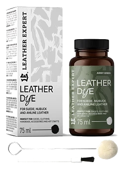 Leather Expert Leather Dye farba do zamszu nubuku aniliny - Army Green wojskowa zieleń 75ml