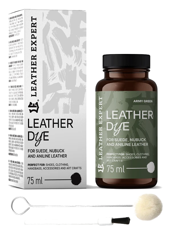 Leather Expert Leather Dye farba do zamszu nubuku aniliny - Army Green wojskowa zieleń 75ml