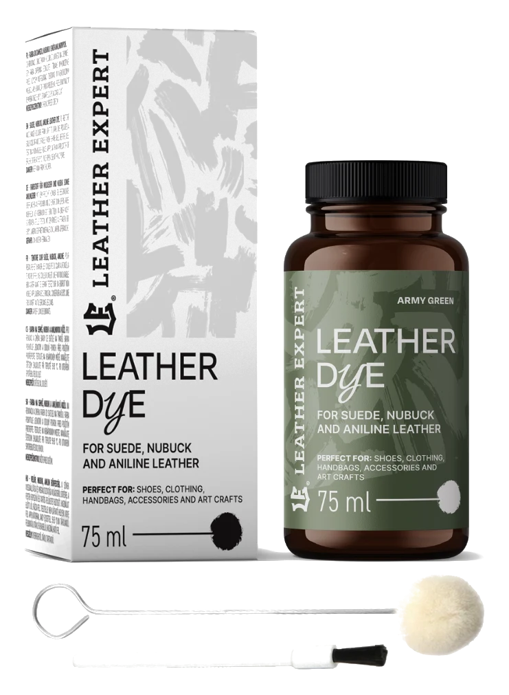 Leather Expert Leather Dye farba do zamszu nubuku aniliny - Army Green wojskowa zieleń 75ml