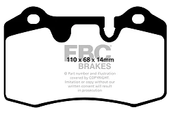 DP51909NDX Klocki hamulcowe BLUESTUFF NDX EBC Brakes Ferrari 360 F430 AC MK VI Aston Martin DB9 Vanquish Vantage Vantage S 599 612 Maserati GranCabrio GranTurismo Quattroporte M139 Quattropo