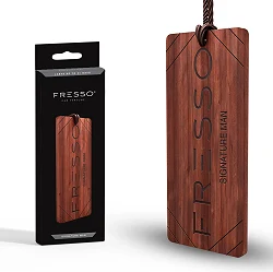 FRESSO Gift Box Signature Man  zestaw prezentowy drewniana zawieszka i perfumy samochodowe