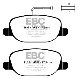 DPX2080 Klocki hamulcowe ULTIMAX2 EBC Brakes Alfa Romeo Giulietta 940 Lancia Delta