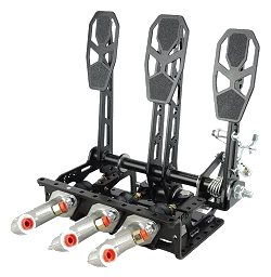 Odwrócony Pedalbox Mocowany do Podłogi z Podparciem Stopy RacingPedalBoxes - Czarny