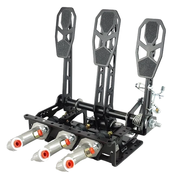 Odwrócony Pedalbox Mocowany do Podłogi z Podparciem Stopy RacingPedalBoxes - Czarny