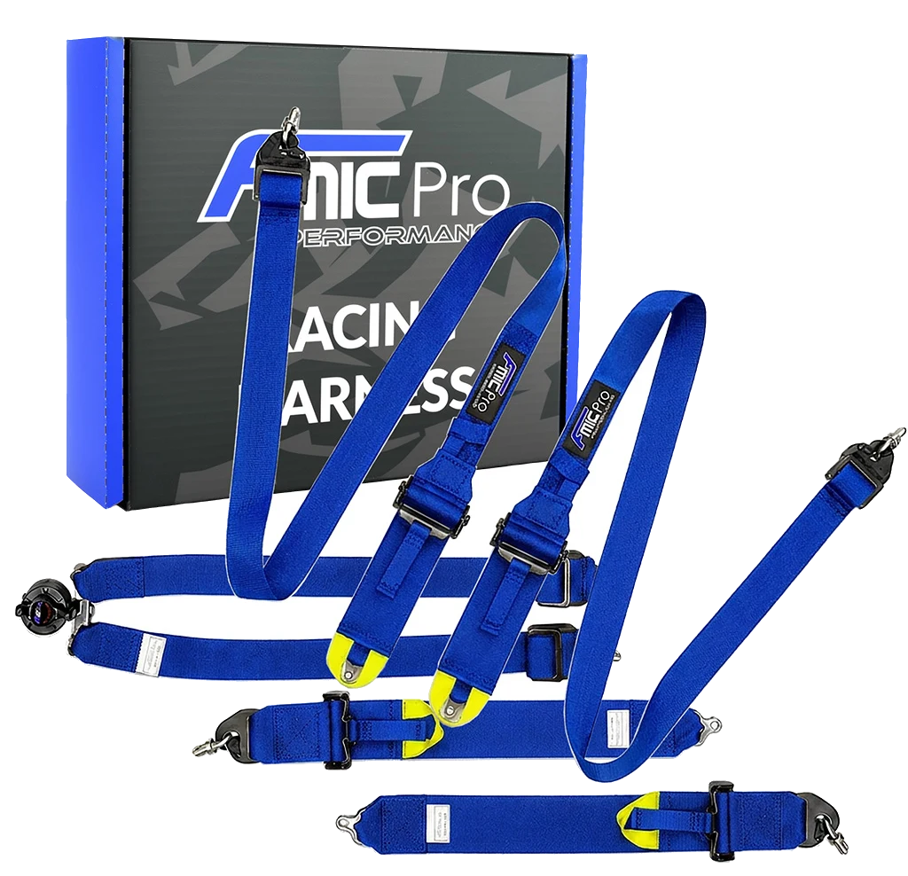 Pasy sportowe pod HANS FMIC.Pro FIA 2031 8853-2016 6-punktowe (2+3)"x 3" Niebieskie