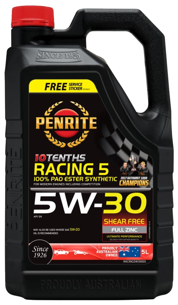 Olej silnikowy Penrite 10 Tenths Racing 5 5W30 PAO ESTER Full Synthetic 5L