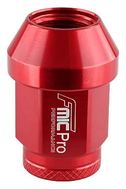 Kuta nakrętka aluminiowa do kół FMIC.Pro M12x1.25 Czerwona 1 szt.  stożkowa przelotowa 7075-T6