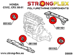 081163A: Wkładka poduszki silnika strona prawa SPORT Honda Civic