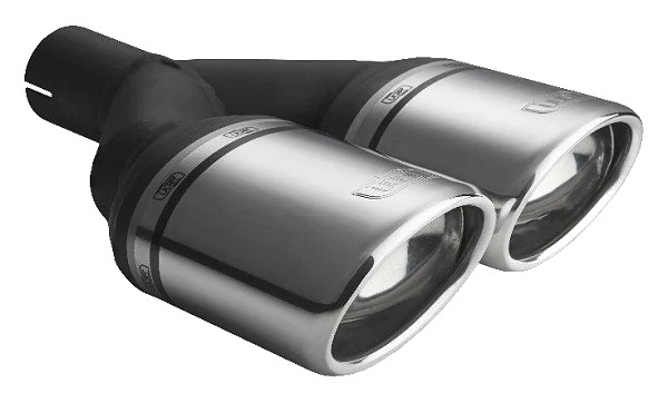 Uniwersalna końcówka tłumika owalna 120×80mm długość 250mm średnica montażowa 50mm - N2-27P/50