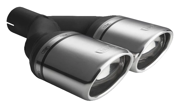 Uniwersalna końcówka tłumika owalna 120×80mm długość 250mm średnica montażowa 50mm - N2-27P/50