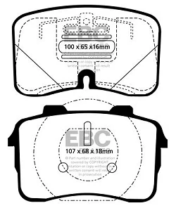 DP4883R Klocki hamulcowe YELLOWSTUFF EBC Brakes Audi 200 quattro 200 quattro Avant S4 C4 V8 Audi V8