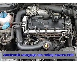 Zamiennik zaworu EGR VW Seat Skoda Audi z silnikami 1.9 TDI AXR BKC BKD AZV BRU + kolanko 90' 51 N - EGR_04A/ZUK