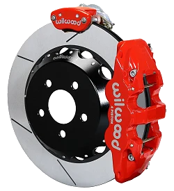Wilwood 140-13888-R AERO4-MC4 Big Brake Parking Zestaw hamulcowy tylny 14.00 czerwony Ford