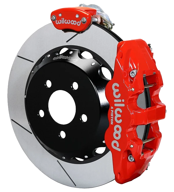 Wilwood 140-13888-R AERO4-MC4 Big Brake Parking Zestaw hamulcowy tylny 14.00 czerwony Ford