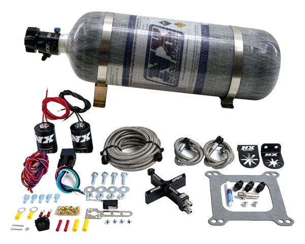 4150 Covert Crossbar Plate System Pro-Power 100-500Hp with 12Lb Carbon Bottle Nitrous Express NX 63541-12