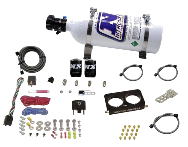 4 Valve Nitrous Plate System-Stock Throttle Body with 5Lb Bottle for Ford Nitrous Express NX 20950D-05
