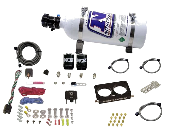 4 Valve Nitrous Plate System-Stock Throttle Body with 5Lb Bottle for Ford Nitrous Express NX 20950D-05