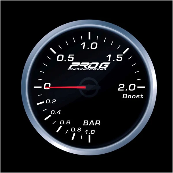 Wskaźnik Pro G Race Series 2 RS, doładowania Boost 2 Bar WHITE 52mm